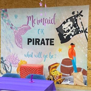 Mermaid or Pirate Themed Backdrop
